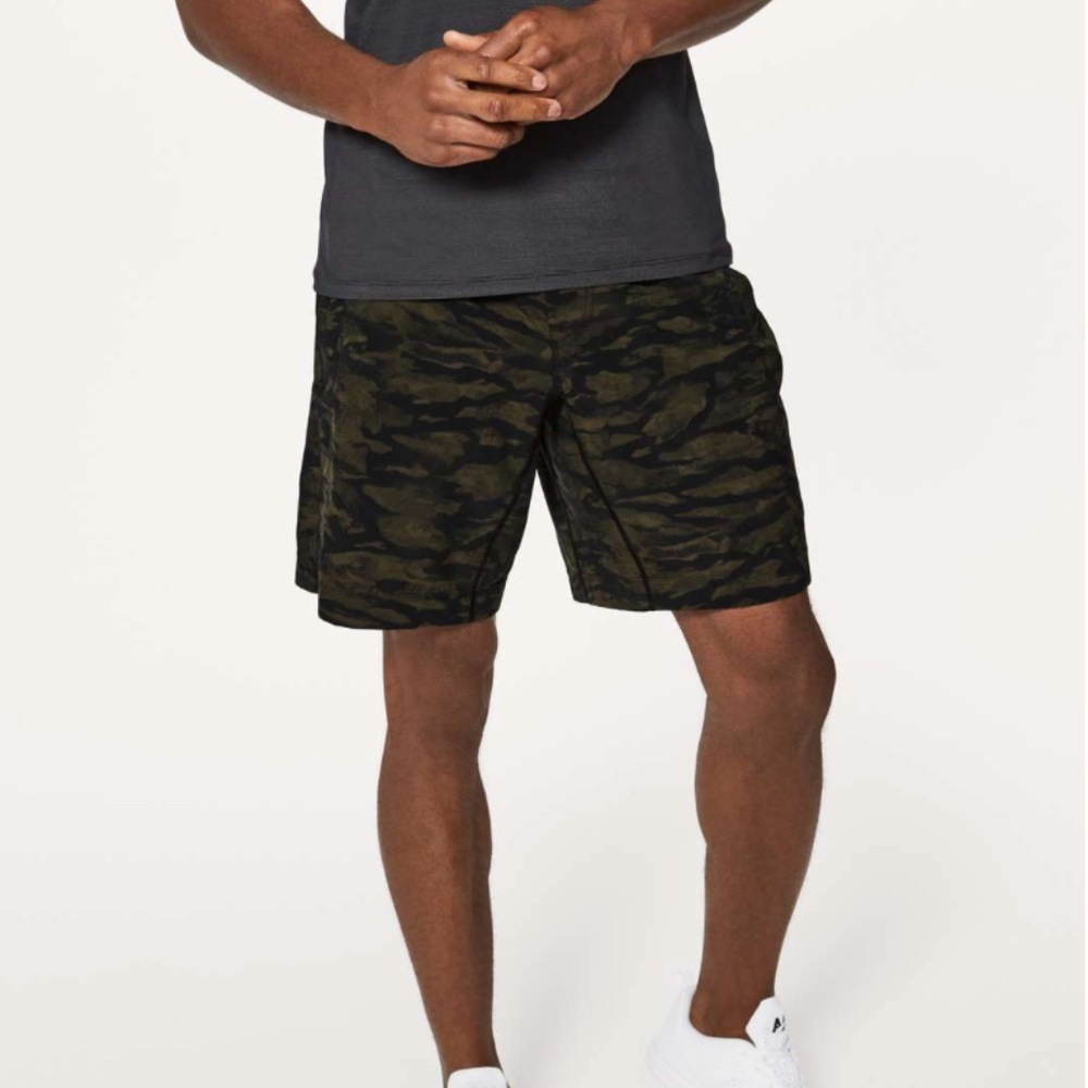 Lululemon Shorts Mens Pace Breaker Short 9" Bricollage Military Green